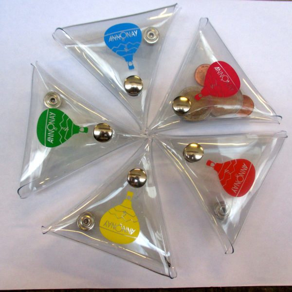 Porte-monnaie triangle transparent